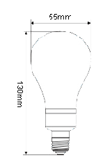 LED-pære 12 Volt 4,7 W 80 LED E27 varmhvit