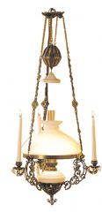 Taklampe "Maihaugen" for stearin og elektrisk lys
