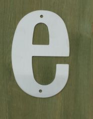 Husnummer/bokstav c,  rustfritt