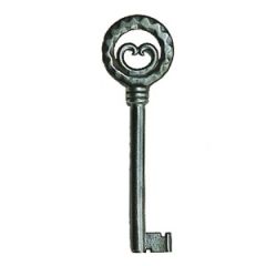 Nøkkel til stabburs- og bodlås. 15,5 cm lang nøkkel